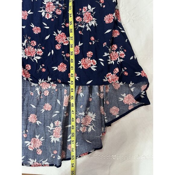 TORRID 2 Cold Shoulder Dress Size 2X Hi Low hem Floral top Short sleeve Hollyday - Picture 11 of 11